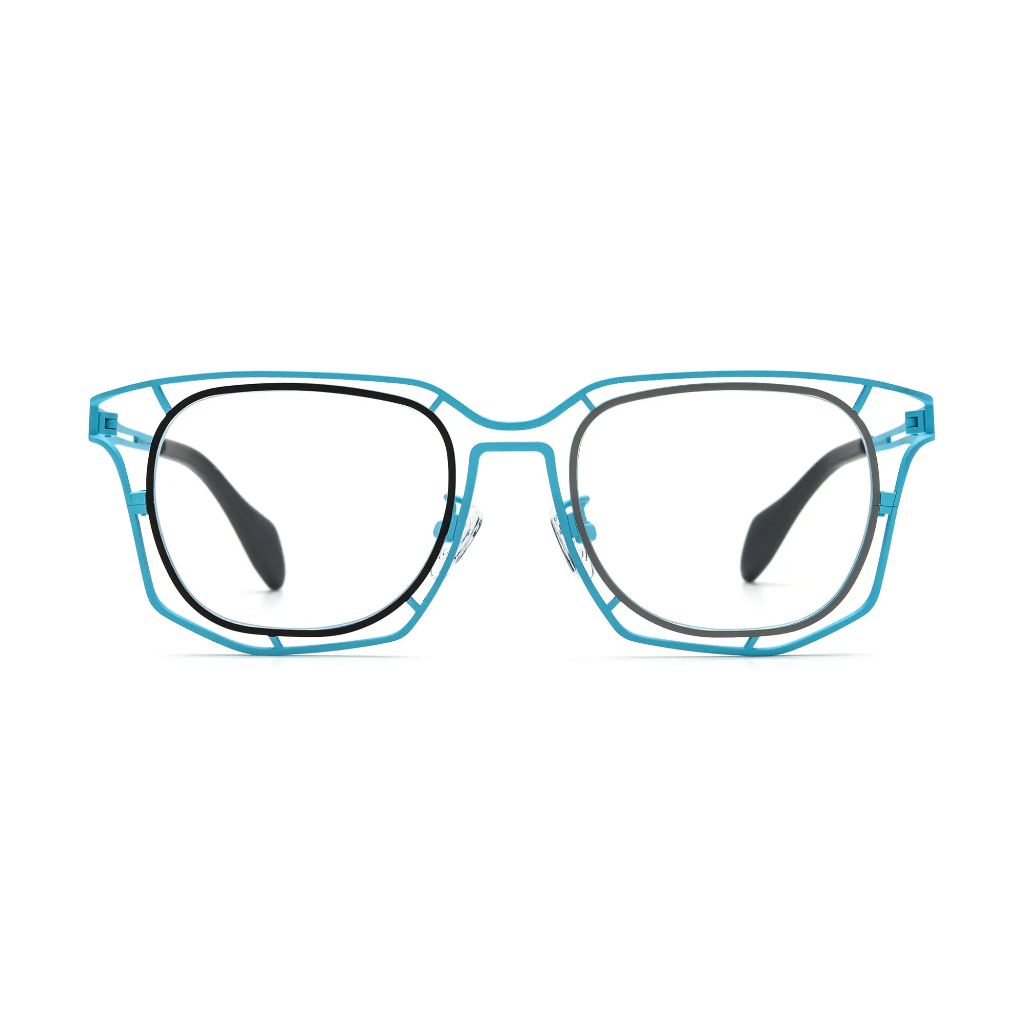 VoyueLens™ Sky Blue Prism Eyeglasses – Front View – SKU VL185865-C2